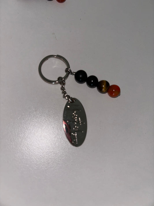 Grounding Crystal Key Ring