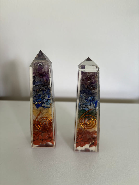 Chakra Orgonite Obelisk